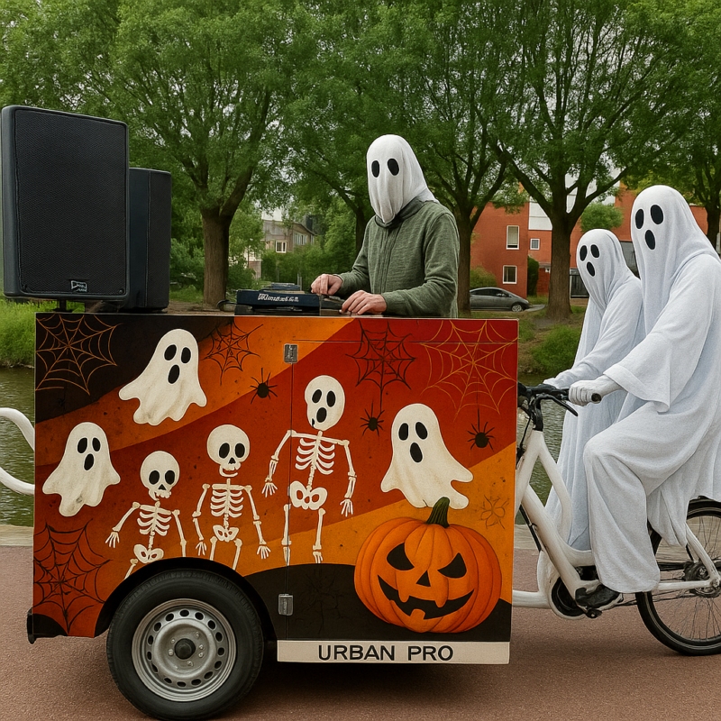 fietsende halloween dj